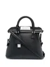 Maison Margiela '5ac Micro' Black Shoulder Bag With Logo Label In Black