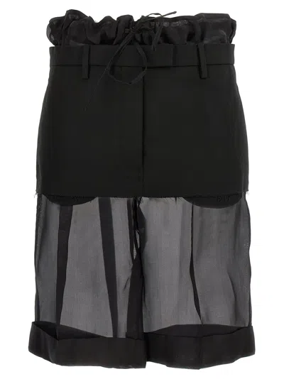 MAISON MARGIELA MAISON MARGIELA LAYERED EFFECT TROUSER SKIRT