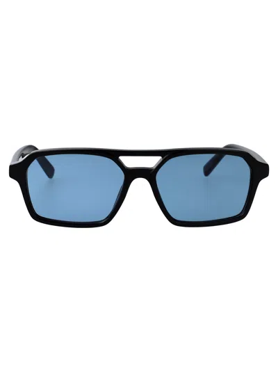 Maison Margiela Black And Blue Acetate Sunglasses