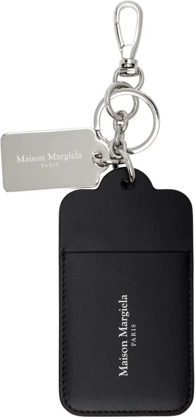 Maison Margiela Black & Silver Double Tag Card Holder Big Keychain