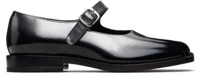 Maison Margiela Mary Jane Mini Heel Shoes With Buckle Strap In Black