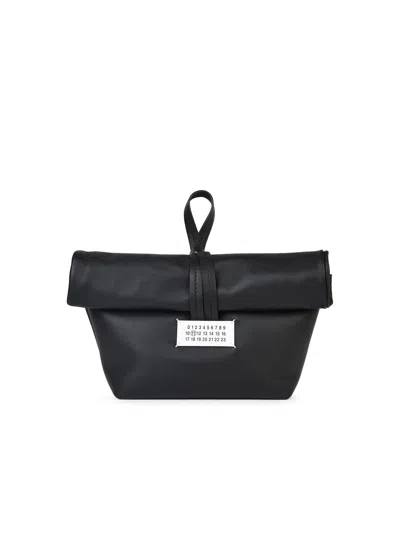 Maison Margiela Leather Clutch Bag In Black