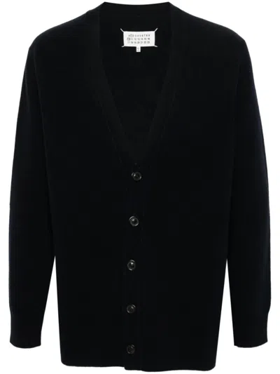 MAISON MARGIELA BLACK BUTTON-DOWN CARDIGAN
