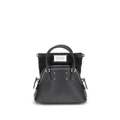 Maison Margiela Black Calf Leather Bos Taurus Shoulder Bag