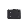 Maison Margiela Signature Stitch Zip Wallet In Black