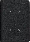 Maison Margiela Black Calfskin Passport Holder In Black