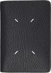 Maison Margiela Black Calfskin Passport Holder In T8013 Black