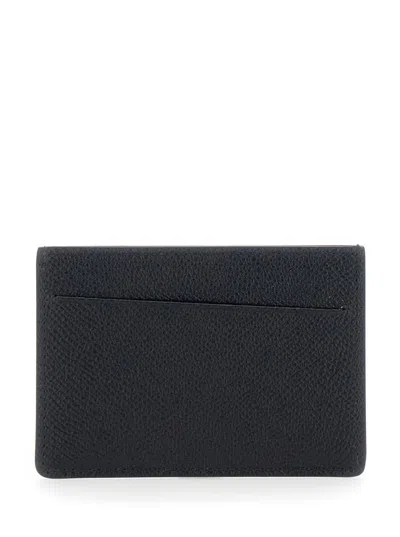 Maison Margiela Black Card Holder With Four Rear Stitchings In Leather Woman