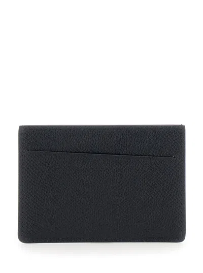 MAISON MARGIELA BLACK CARD HOLDER WITH FOUR REAR STITCHINGS IN LEATHER WOMAN