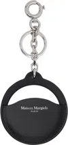 Maison Margiela Black Circular Keychain In Black