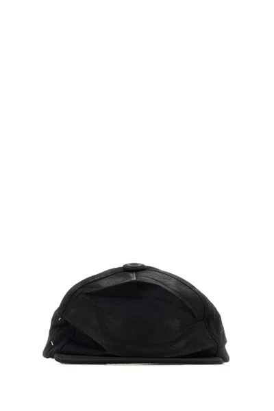 Maison Margiela Black Cotton Baseball Cap In Neutral