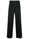 MAISON MARGIELA BLACK COTTON BLEND PANTS