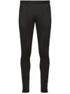 Maison Margiela Cotton Blend Trousers With Stripe Detailing In Black