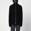 Maison Margiela Black Cotton Blend Zipped Cardigan In Schwarz