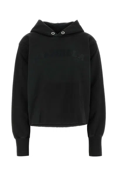 Maison Margiela Slate Cotton Sweatshirt In Black