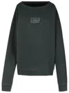 Maison Margiela Black Cotton Sweatshirt In Black