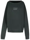 Maison Margiela Black Cotton Sweatshirt In Gray