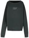 Maison Margiela Black Cotton Sweatshirt Women In Gray