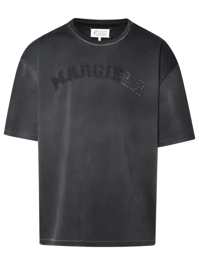 Maison Margiela Black Cotton T-shirt In Grey