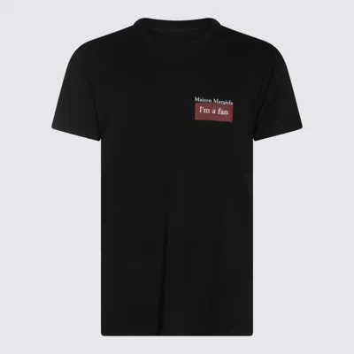 Maison Margiela Overdyed Cotton I M A Fan T-shirt In Black