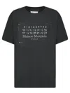 Maison Margiela Black Stamp Logo T-shirt In Black