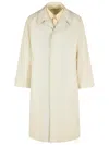 Maison Margiela Cotton Trench Coat With Point Collar And Side Pockets In Neutral