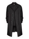Maison Margiela Layered Trench Coat In Black