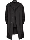 Maison Margiela Layered Trench Coat In Black
