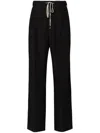Maison Margiela Drawstring Pants With Darts In Black