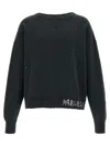 Maison Margiela Distressed Sweatshirt With Ribbed Cuffs And Hem