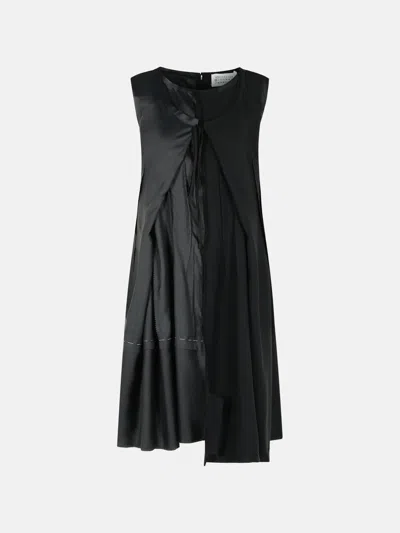 Maison Margiela Anonymity Of The Lining Asymmetrical Wool Dress In Black