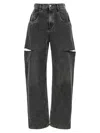Maison Margiela High-waisted Black Denim Jeans With Relaxed Straight-leg Fit In Black