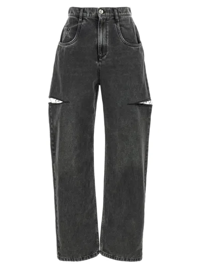 MAISON MARGIELA BLACK CUT-OUT JEANS
