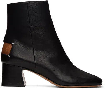 Maison Margiela Square-toe Ankle Boots In Smooth Leather In Multi