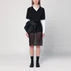 Maison Margiela Black Decortique Dress With Floral Detail In Black