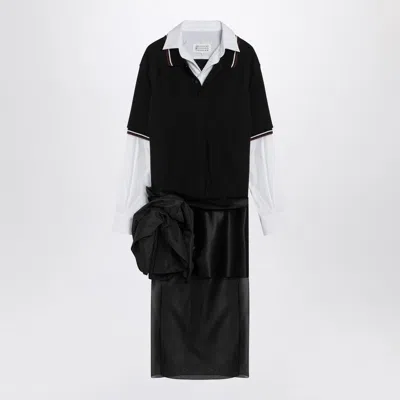 Maison Margiela Women's Decortique Dress With Floral Detail In Black