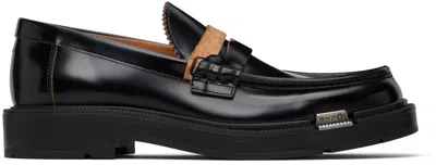 MAISON MARGIELA BLACK DÉCORTIQUÉ LOAFERS