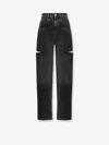 Maison Margiela High-waisted Black Denim Jeans With Relaxed Straight-leg Fit In Black