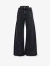 Maison Margiela Paneled High-rise Wide-leg Jeans In Black