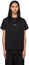 Maison Margiela Distorted Logo T-shirt In 900 Black /white Emb