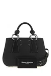 Maison Margiela Shoulder Bags With Metal Rings And Textured Finish In Black