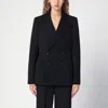 Maison Margiela Slim-fit Wool Jacket With A Fitted Waist In Black