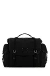 Maison Margiela Black Fabric Messenger Travel Bag In Black