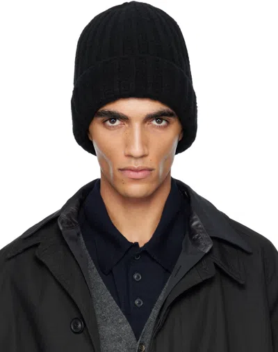 MAISON MARGIELA BLACK FELTED WOOL BEANIE
