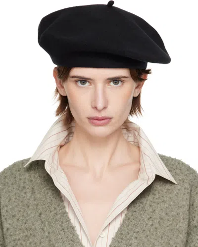 Maison Margiela Black Felted Wool Hat In 900 Black