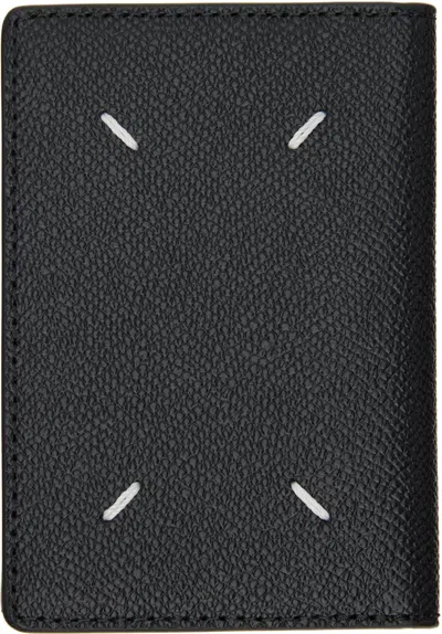 Maison Margiela Black Four Stitches Card Holder In T8013 Black