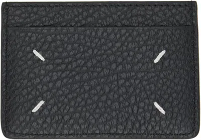 Maison Margiela Black Four Stitches Card Holder In T8013 Black