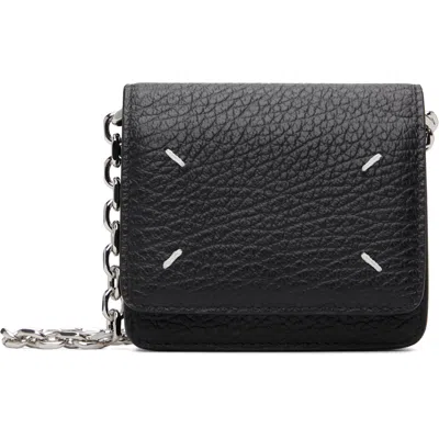 Maison Margiela Black Four Stitches Chain Wallet