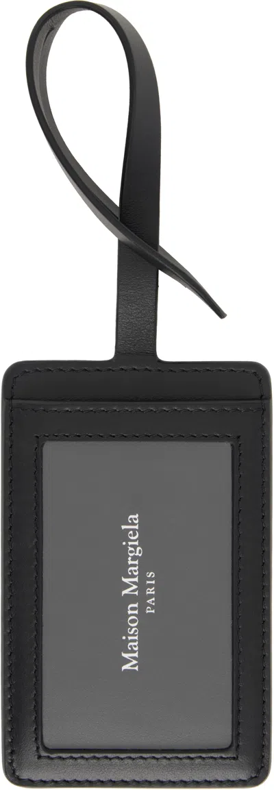 Maison Margiela Black Four Stitches Luggage Tag In T8013 Black