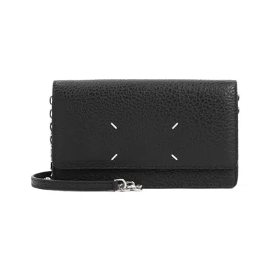 Maison Margiela Black Four Stitches Medium Clutch